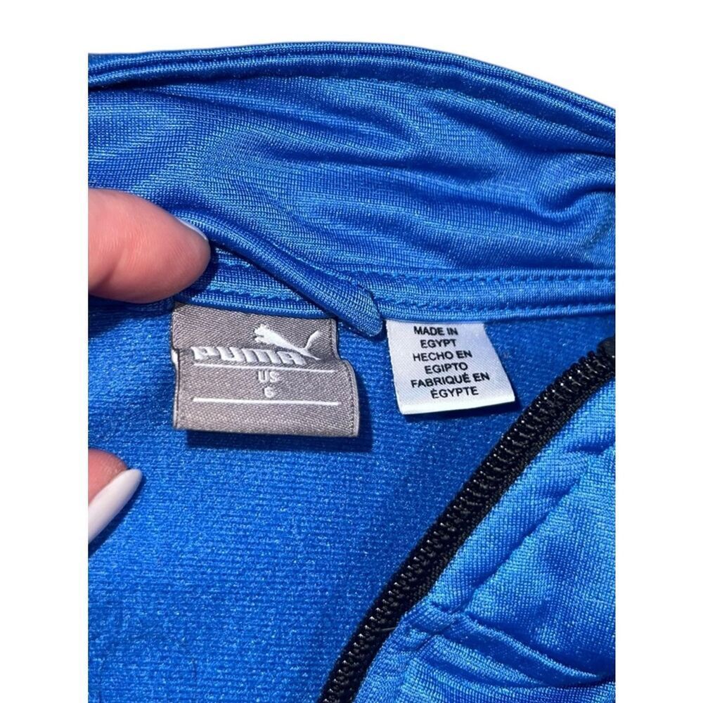 Puma Boys 2-Piece Track Set Blue & Black Zip Jacket Joggers Size 5 - Picture 5 of 12